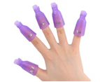 Nail Polish Remover Clips Set, Nails Art Gel Cap Soak Off Clip UV Manicure Acrylic Nails Wrap Tool - Transparent