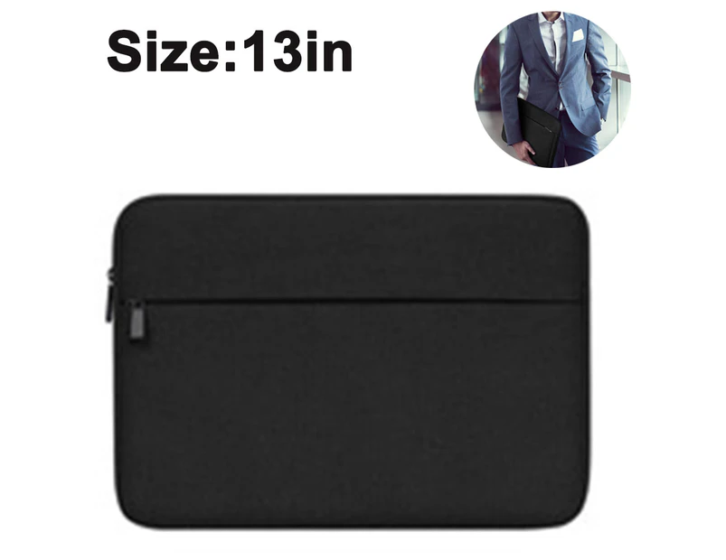 Laptop Shoulder Bag,Waterproof Slim Laptop Bag Sleeve13/15 inch - Black