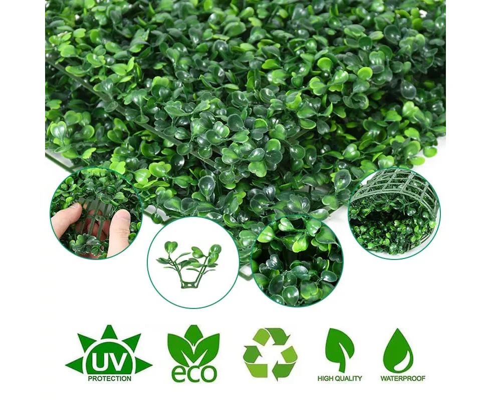 10Pcs(40x60cm) Artificial Plant Foliage Hedge Wall Grass Mat Greenery Panels Fence 40*60cm