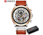 CURREN Fashion Male Watches Strap Sport Chronograph Wristwatch Creative Design Multifunctional Quartz Clock relogio masculino