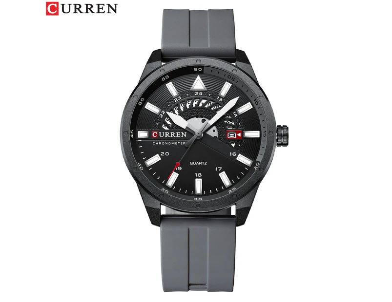 CURREN Fashion Men Watch Top Brand Luxury Waterproof Sport Mens Watches Silicone Automatic Date Military Wristwatch