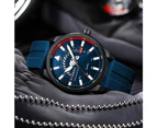 CURREN Fashion Men Watch Top Brand Luxury Waterproof Sport Mens Watches Silicone Automatic Date Military Wristwatch