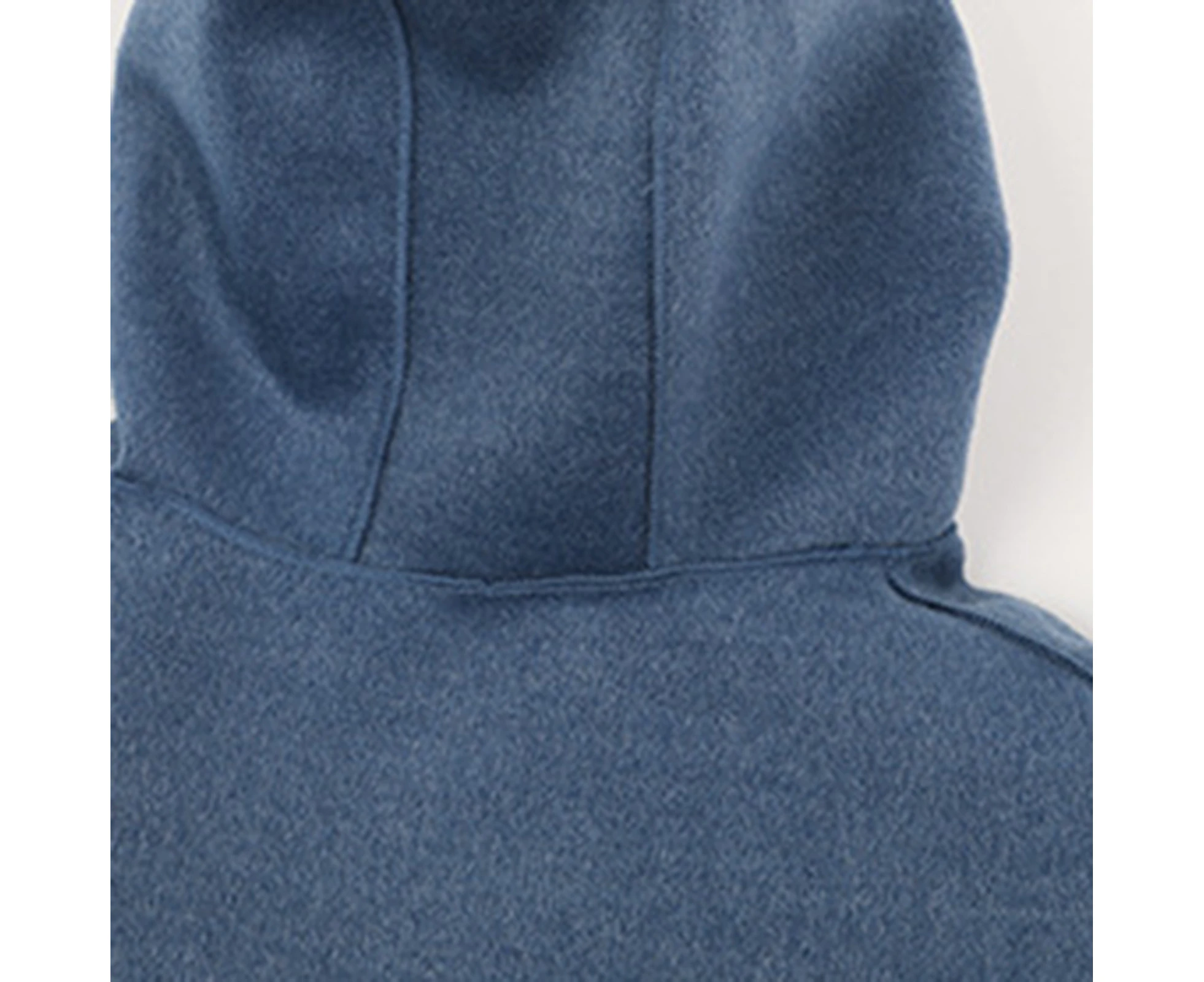 Puppy Woolen Clothes Solid Color Non-sticky Hair Thickening Dog Winter Hooded Coat Pet Clothes-Blue XL