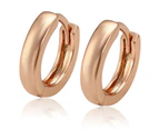 18k Rose Gold Plated Huggie Hoop 15mm Square Sleeper Earrings Non-allergenic