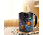 Thermal Effect Cups Color Changing Coffee Cup Drinking Cup Gifts 330ml Starry Sky (Solar System)