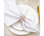 6Pcs/Set Creative Skeleton Hand Napkin Ring Exquisite Horror Alloy Napkin Holder for Halloween-Rose Gold