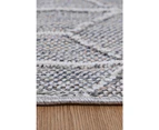 Efate Solomon Grey Geometric Flatweave Rug