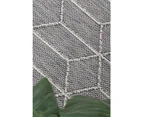 Efate Solomon Grey Geometric Flatweave Rug