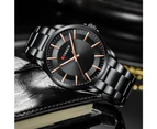 CURREN Fashion Mens Watches Luxury Stainless Steel Band Business Quartz Wristwatches for Man Luminous Hands Clock Male