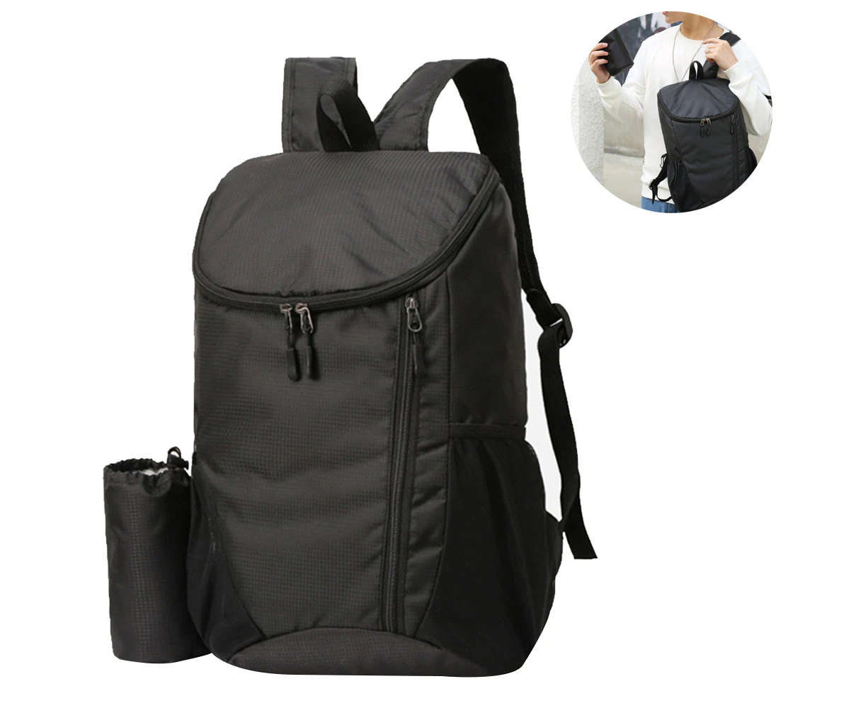 1 pcs 20L Lightweight Packable Backpack, Small Foldable Hiking Backpack Day Pack for Travel Camping Outdoor Vacation-Black