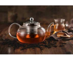 Glass Teapot with Removable Stainless Steel Lid & Infuser, 33 Ounce Teapot