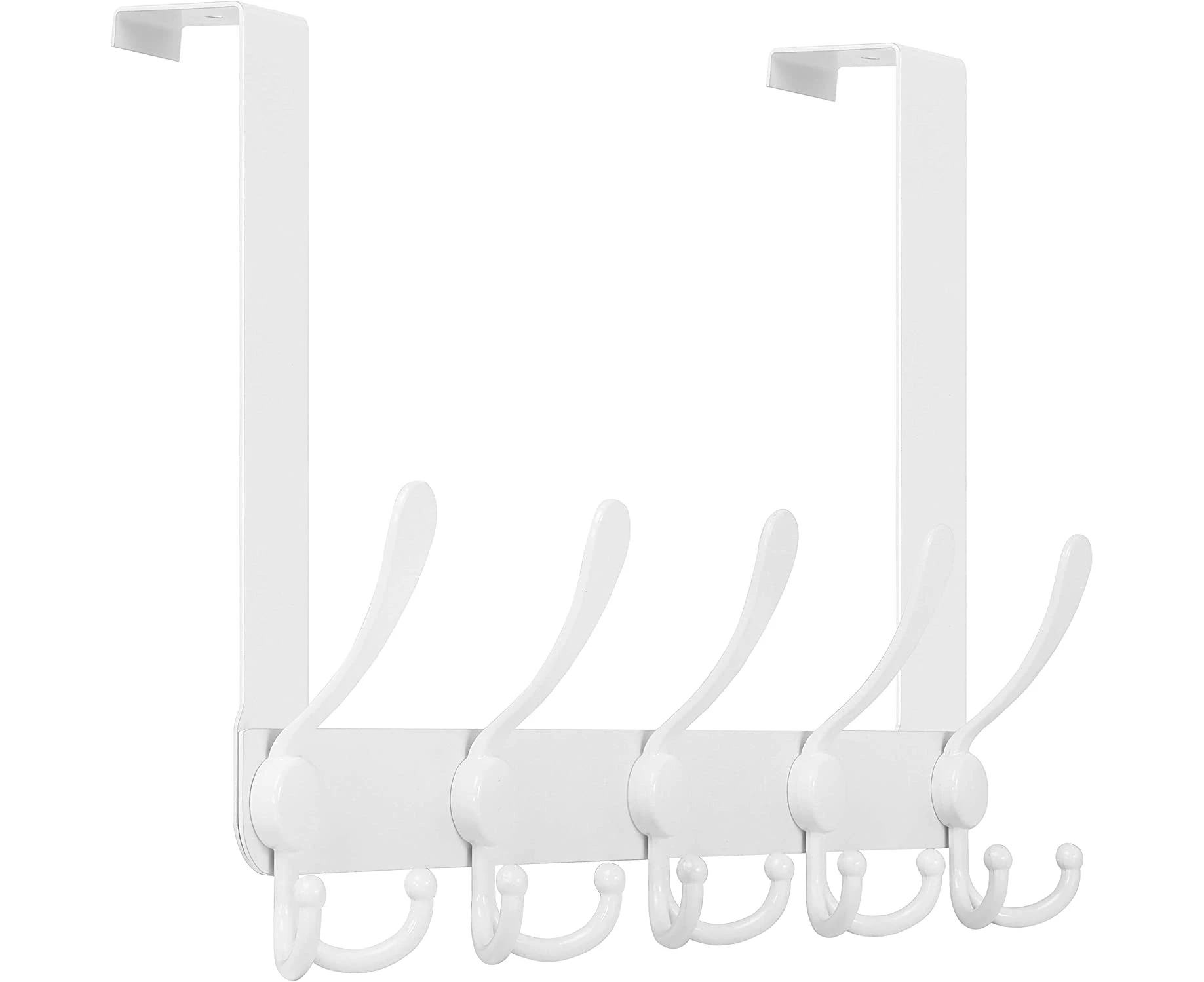 Over The Door Hook,Door Hanger,Triple Door Hooks for Hanging White Over The Door Towel Rack,Door Coat Hanger - White