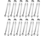 12 Pieces Sugar Tongs Ice Tongs Stainless Steel Mini Serving Tongs