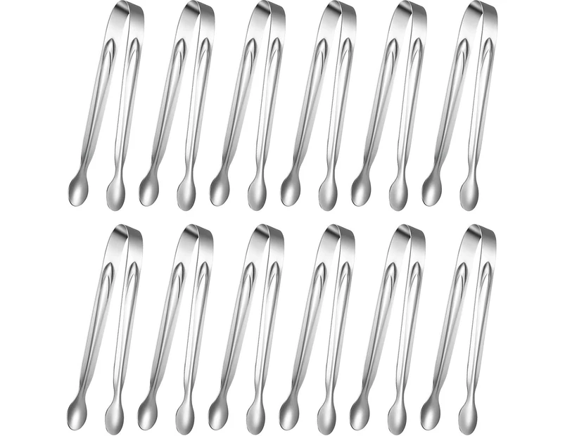 12 Pieces Sugar Tongs Ice Tongs Stainless Steel Mini Serving Tongs