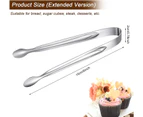 12 Pieces Sugar Tongs Ice Tongs Stainless Steel Mini Serving Tongs