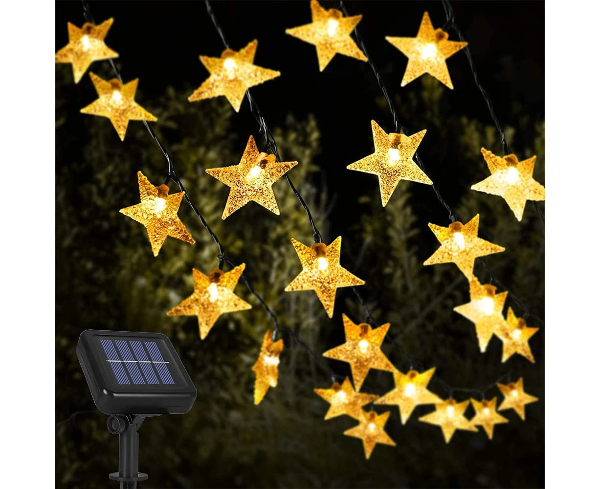 7M Solar LED Star Fairy Lights String Lights Decoration For Christmas Wedding Party Wire Light Indoor Outdoor