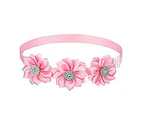 Pet Collar Flower Decoration Adjustable Skin Friendly Pet Dogs Kitten Collar Necklace for Pet Product-Pink