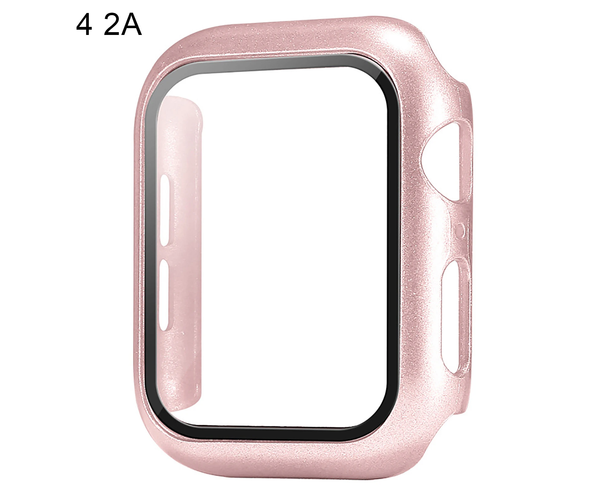 Watch Screen Protector Bubble Free Bubble Free PC Smart Watch Screen Protective Case for Apple Watch 6/SE-#4 PC,Tempered Glass