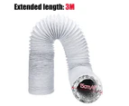 3m 15cm 6'' Exhaust Hose Pipe Duct Flexible PVC Air Conditioner Replacement Part