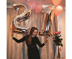 0-9 Number Rose Golden Aluminum Foil Balloons Birthday Party Supplies Decoration Rose Golden 7