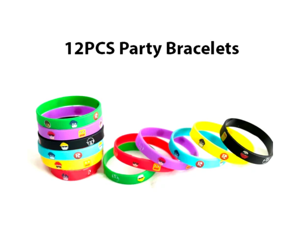 Roblox Tableware Party Supplies 12 PCS Party Bag Gift Bracelets