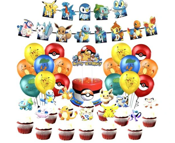 Party Set Pokemon Pikachu Party Supplies Kids Children Birthday Decoration