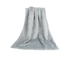 Coral Fleece Blankets Super Soft Shaggy Universal Solid-color Fleece Blankets for Sofa-Grey