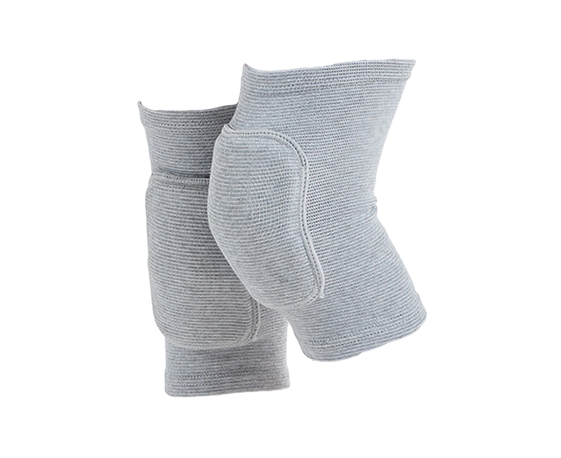 1 Pair Knee Protector Elastic Fabric Compression Thickened Knee Sports Gear Pad for Dance  Grey