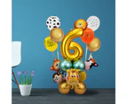 ricm 1 Set Balloon Decoration Multiple Styles Adorable Appearance Animal Pattern Decorative Animal Themed Party Aluminum Film Balloon for Home-6#