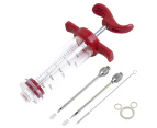 Meat Injector Kit, Plastic Marinade Turkey BBQ 1-oz Syringe For Basting & Grilling