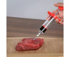 Meat Injector Kit, Plastic Marinade Turkey BBQ 1-oz Syringe For Basting & Grilling