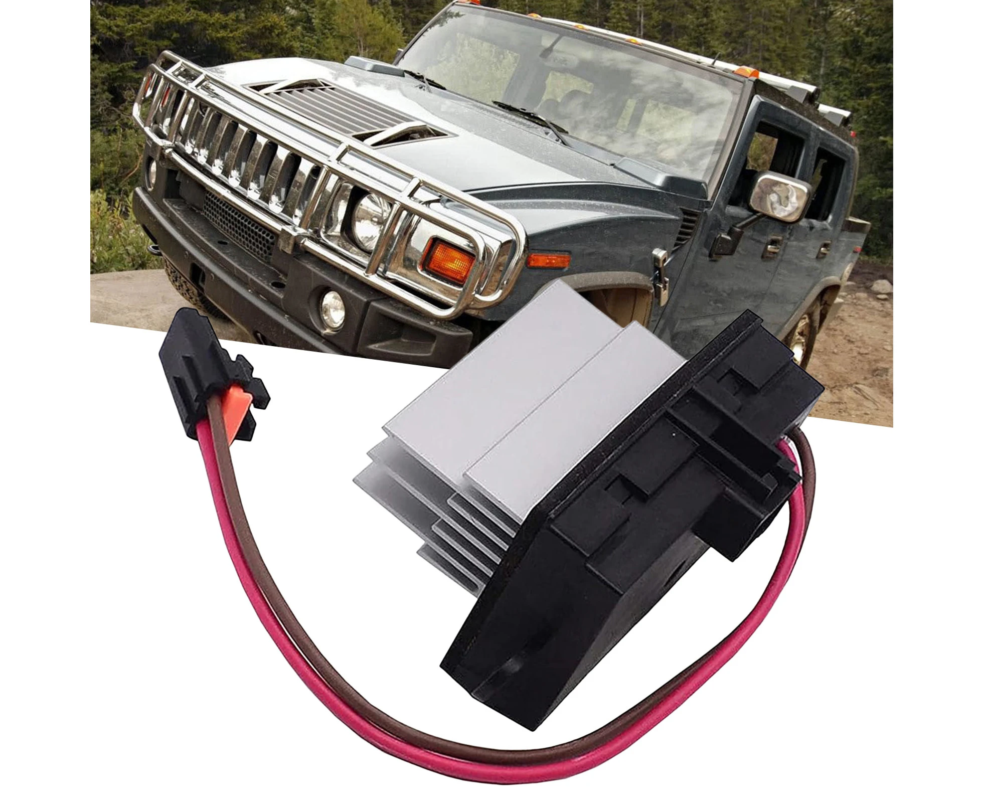 Blower Motor Resistor High Precision Durable Heater Fan Control Module Resistor 19331830 19329838 for Hummer H2 2003 2004 2005 2006 2007-Plastic