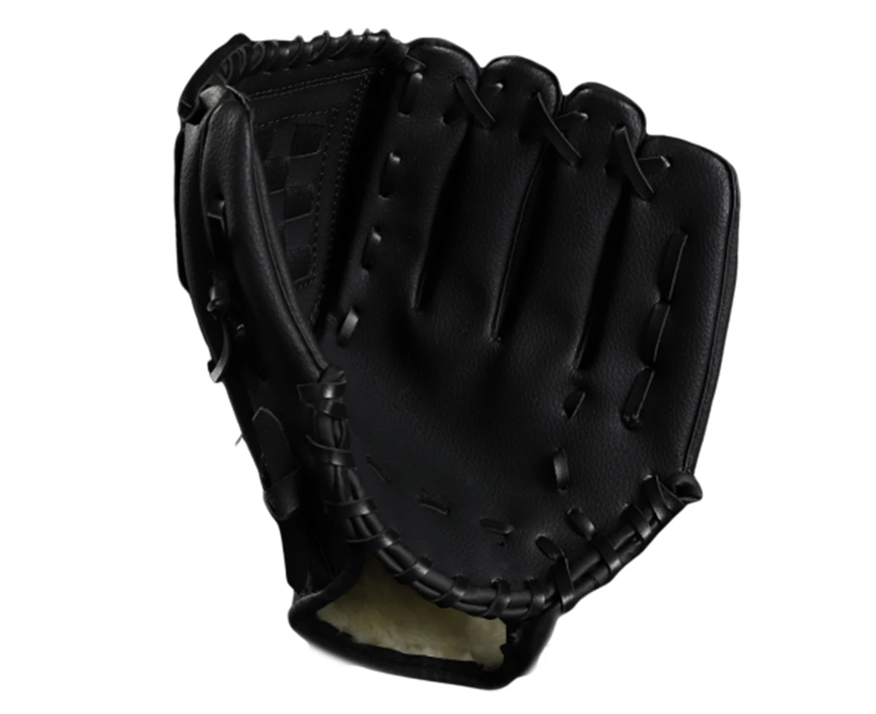 11.5inch Youth Outdoor Baseball Softball Practice Left Hand Protection Gloves Black