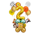 ricm 1 Set Balloon Decoration Multiple Styles Adorable Appearance Animal Pattern Decorative Animal Themed Party Aluminum Film Balloon for Home-3#