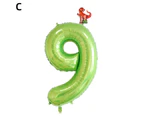 40inch 0-9 Number Dinosaur Balloons Easter Jungle Party Birthday Day Decoration 9#