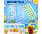 Silicone ice cube mold 4 pieces, ice cube mold with lid & clip ice tray ice cube, BPA-free, ice cube container ice cube tray