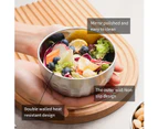 Stainless Steel Bowls Double-walled Insulated Snack Ice Cream Rice Multipurpose and Easy To Clean Set of 1-15cm