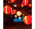 Folding Chinese  Lantern Blank Children DIY Painting Hanging Festival Decor-Red