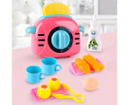 1 Set Bread Machine Toy Creative Role Playing Miniature Boy Girl Mini Kitchen Appliance Bread Machine Toy Set for Kids Random Color