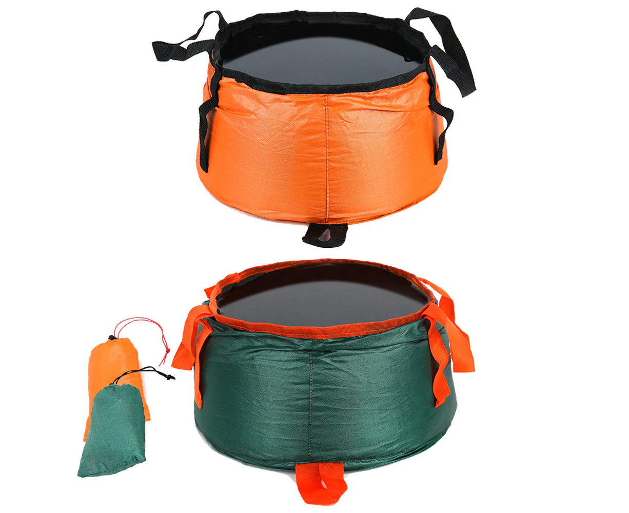 2Pcs Lightweight Portable Travel Outdoor Camping Hiking Washbasin Bucket Sink Folding Camp Picnic Waterproof Vegetables Basin Bucket Footbath Foot Soa