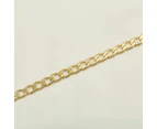 18k Gold F 26cm 10'' Bangle Bracelet 4mm Solid Curb Link Chain