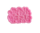 Happy Birthday Letter Silicone Mold Fondant Cake Decoration Sugarcraft Bakeware-Pink