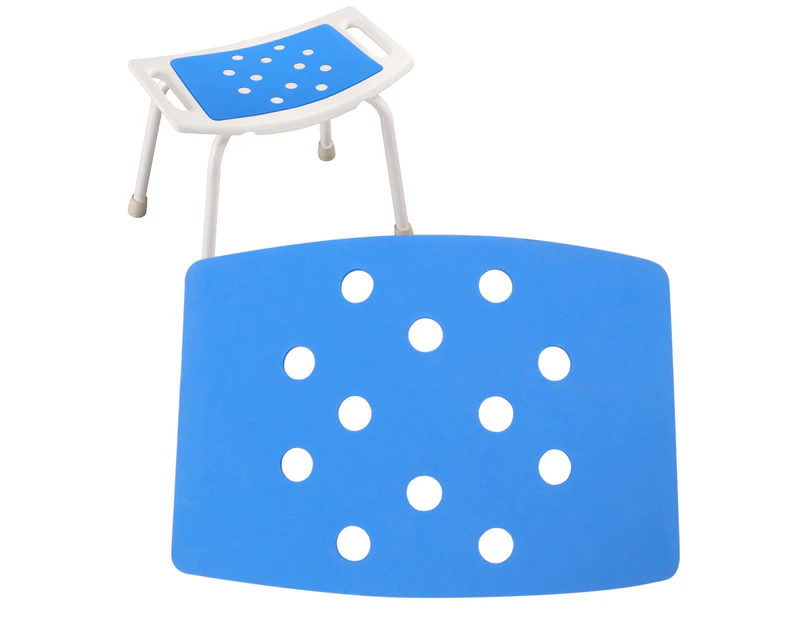 Bath Seat Cover Stickable Non Slip EVA Evenly Hole Handicap Shower Chair Cushion Home Supplies-Blue