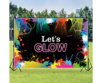 LETS GLOW Letter Printing Party Decor Props Backdrop Banner Background Cloth-B