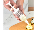 8Pcs/Set Icing Piping Syringe Easy to Use Non-stick No Smell Nozzles Set Cake Decorating Tools for Bakery-White