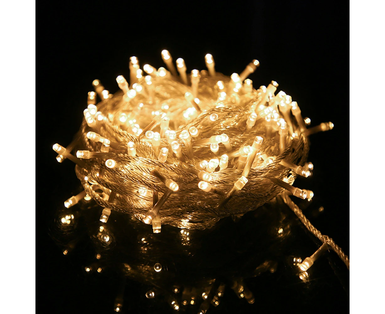 Waterproof 10m Copper Wire LED Fairy String Lights Christmas Wedding Party Decor-Warm White Copper Wire, PC