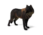 Centaurus Store 20cm Simulation Wolf Animal Model PVC Statue Educational Kids Toy Home Decor-Black