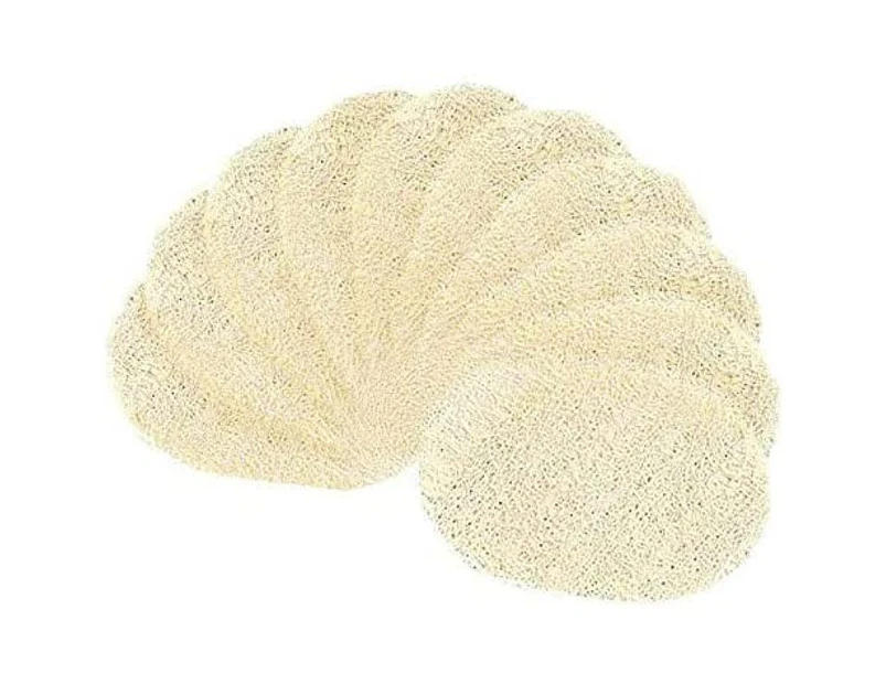 10 Pieces Natural Loofah Sponge 8*12cm Loofah Sponges Kitchen Loofah Sponge Scrubber Scourer Washable Plastic Free Biodegradable Cleaning Sponge