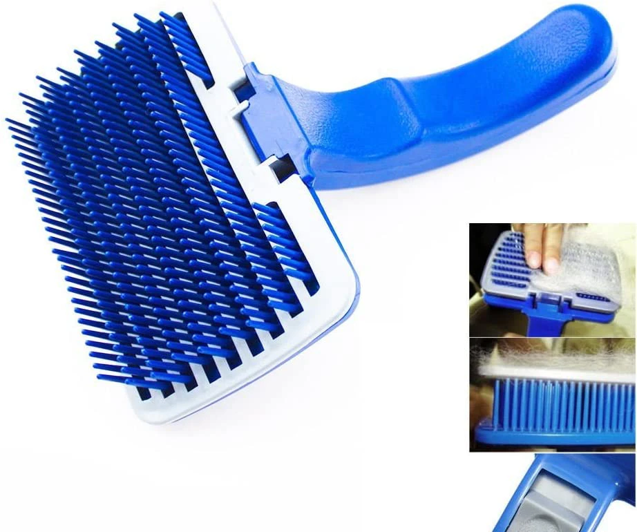 Pet Dog Cat Grooming Self Cleaning Slicker Brush Comb Shedding Tool Hair Fur by Pet Brushes