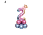 0-9 Number Crown Foil Latex Balloon Balls Birthday Party Wedding Decor Supplies Blue 0